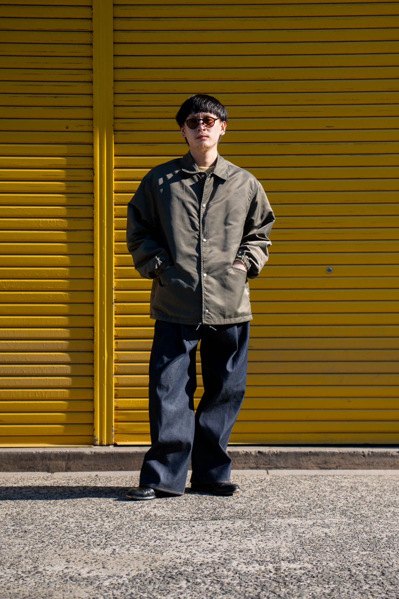 Washed Nylon Coach Jacket