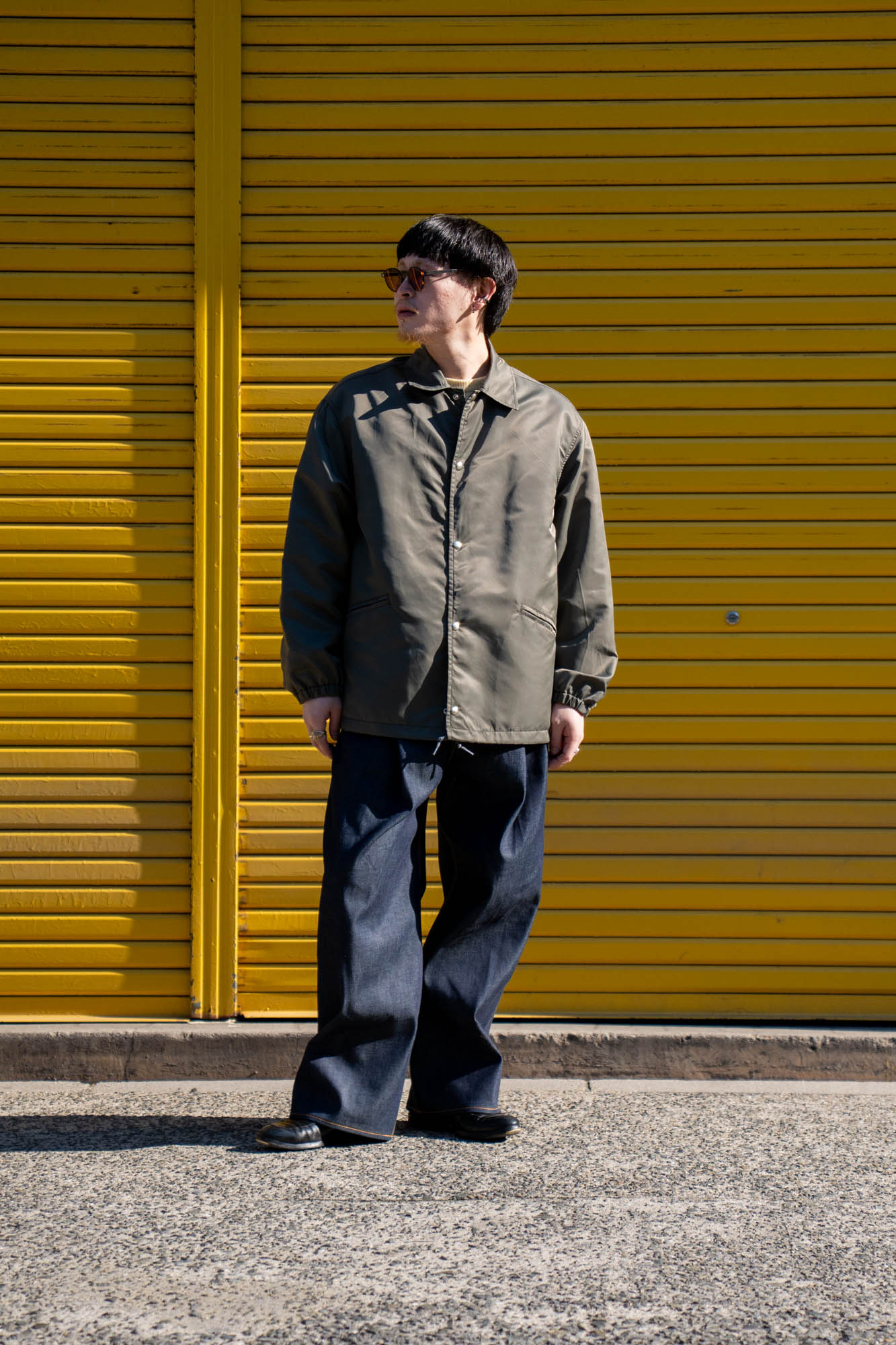 Washed Nylon Coach Jacket