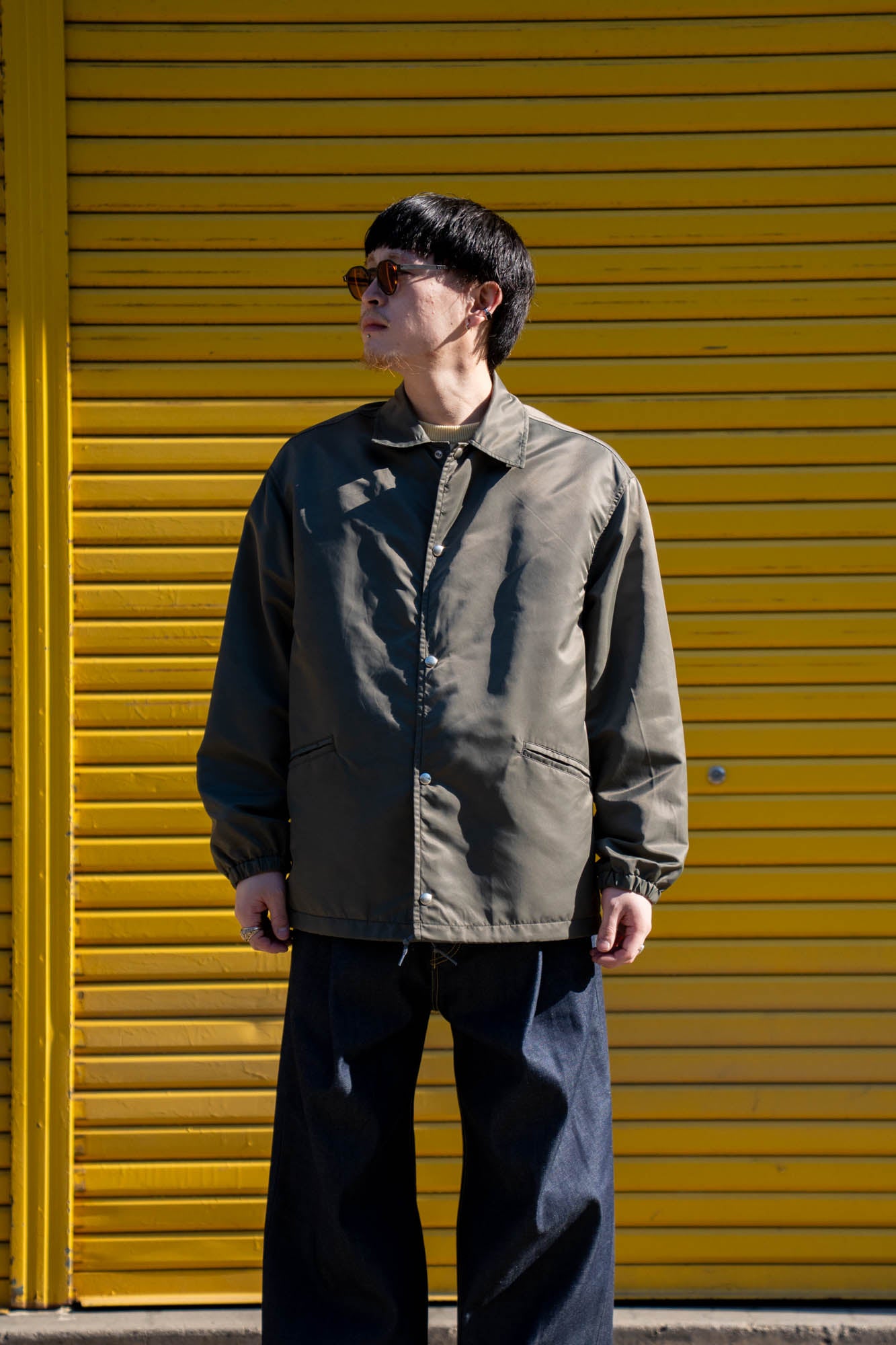Washed Nylon Coach Jacket – sign | サイン
