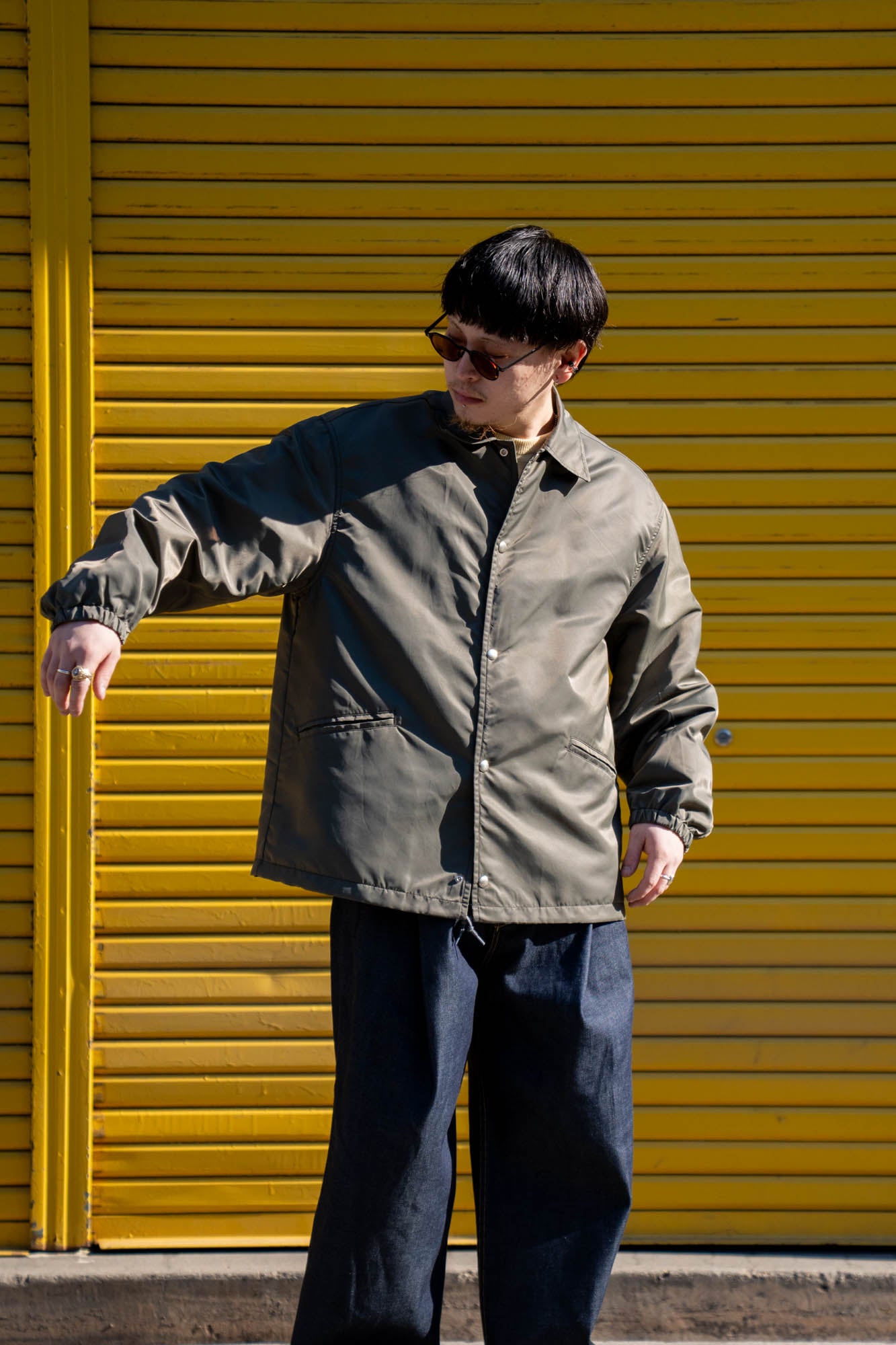 Washed Nylon Coach Jacket – sign | サイン