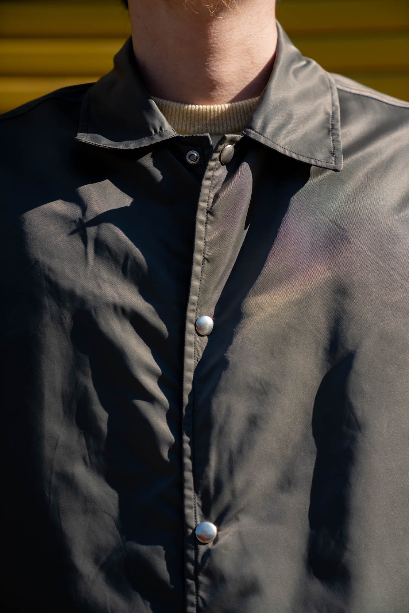 Washed Nylon Coach Jacket