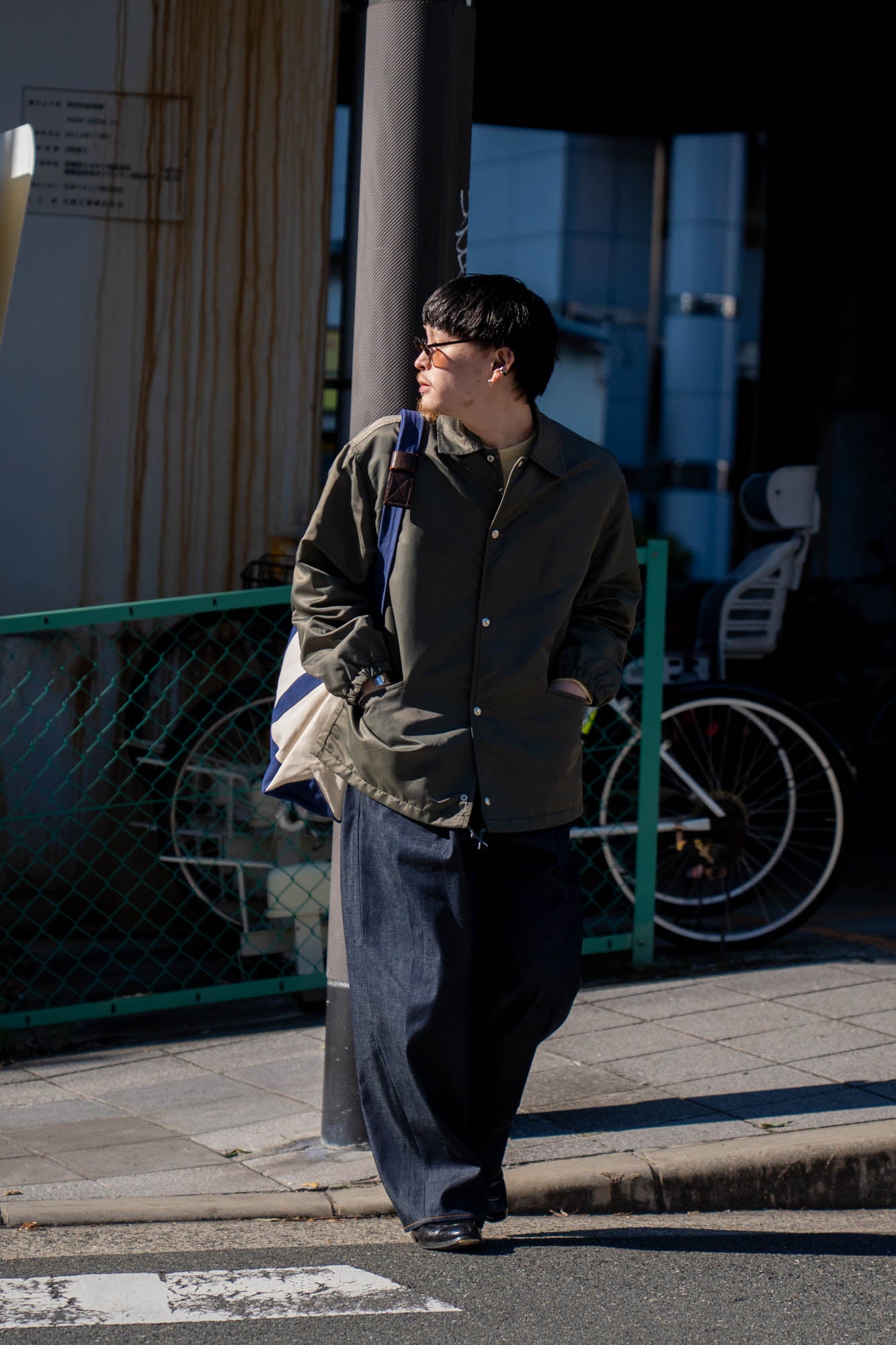 Washed Nylon Coach Jacket