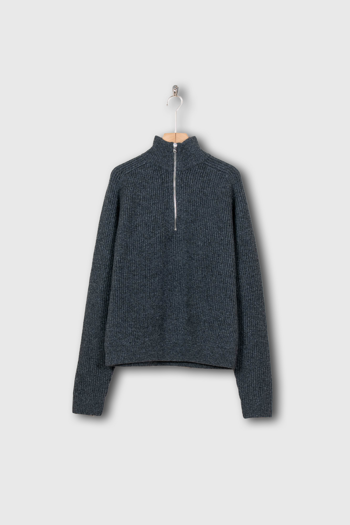 HALF ZIP RIBBED JUMPER