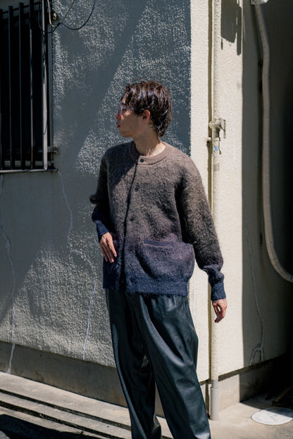 GRADATION MOHAIR KNIT CARDIGAN