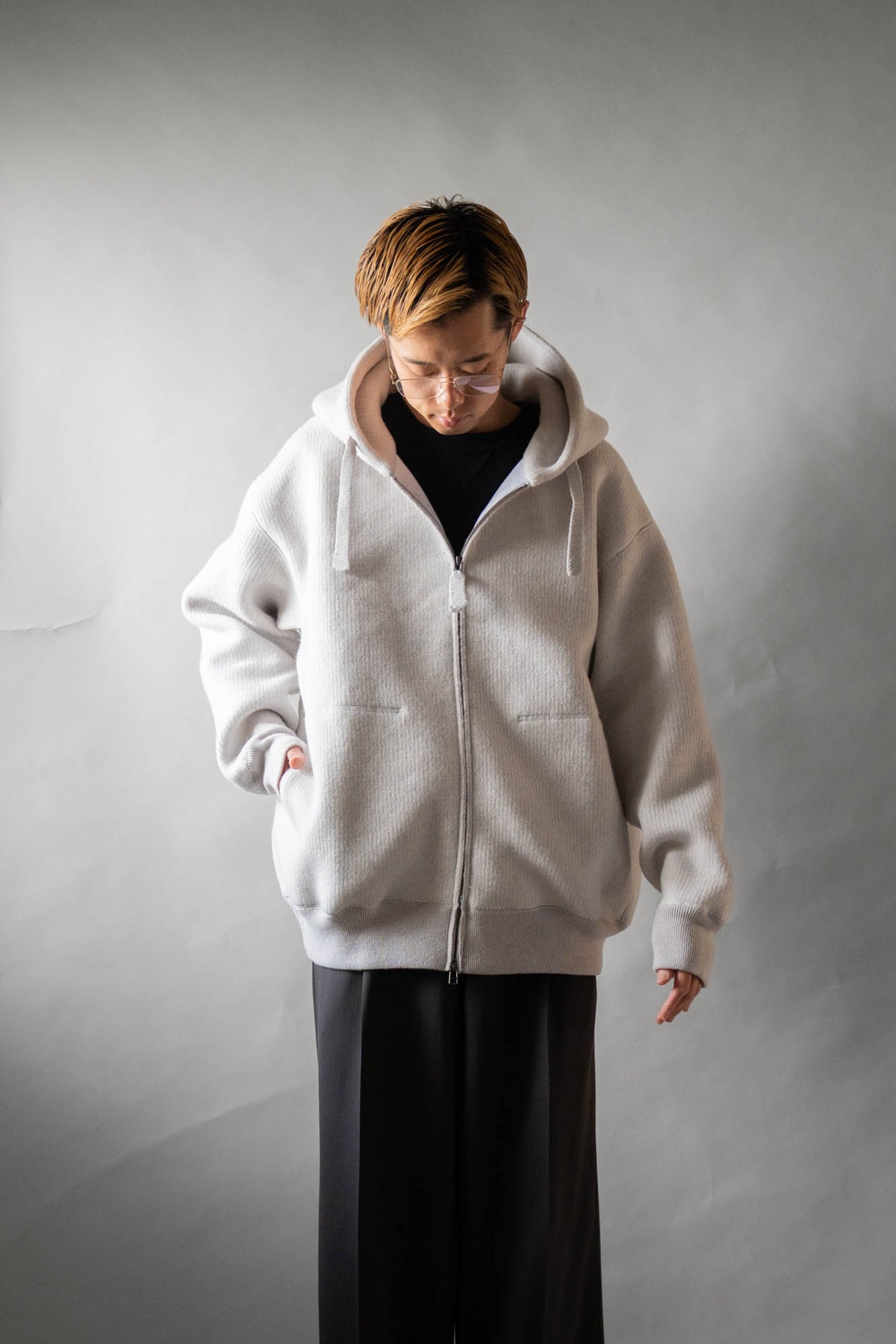 WOOL SWEAT ZIP HOODIE