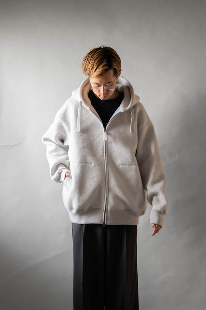 WOOL SWEAT ZIP HOODIE