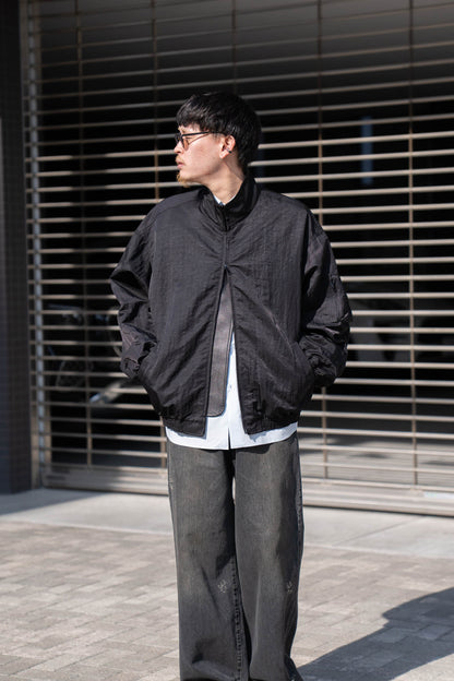SHRUNK NYLON OVERSIZED FIGHT JACKET(ST.1386)