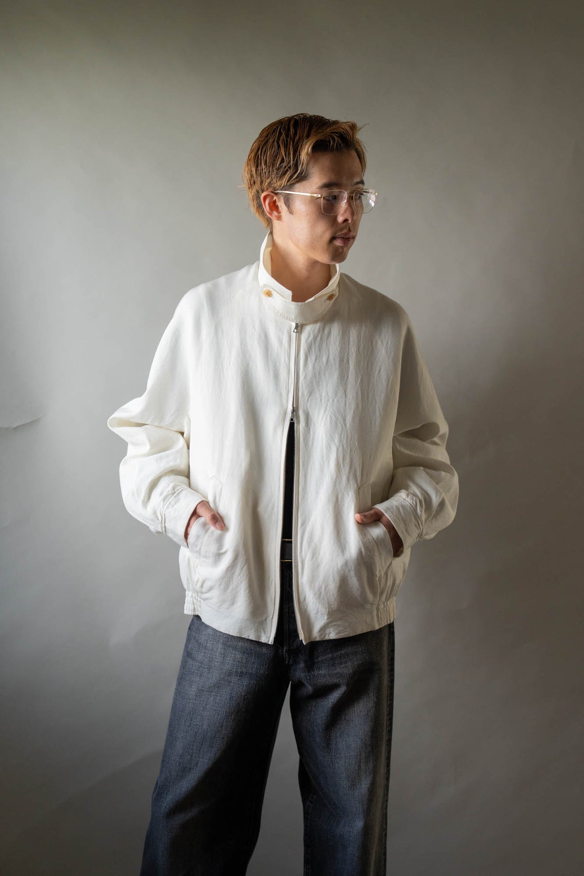 Washed Wool Silk Sports Jacket