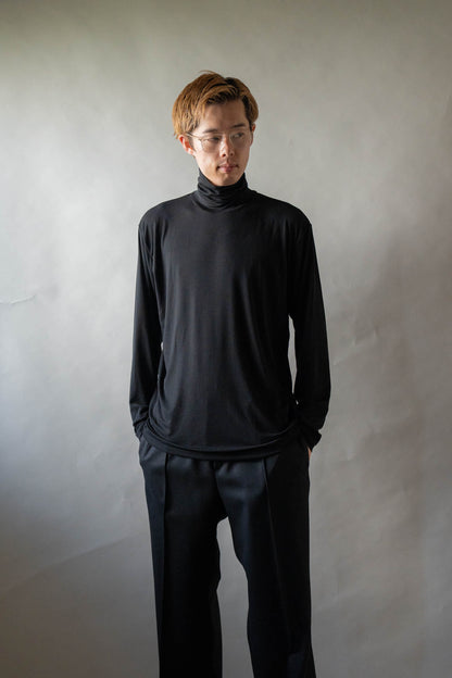 Stretch jersey super high neck