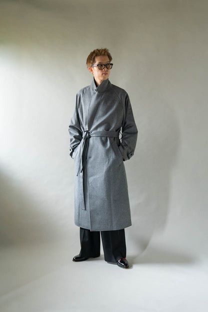WOOL CASHMERE OVERSIZED PEAK LAPEL CHESTER COAT(ST.1533)