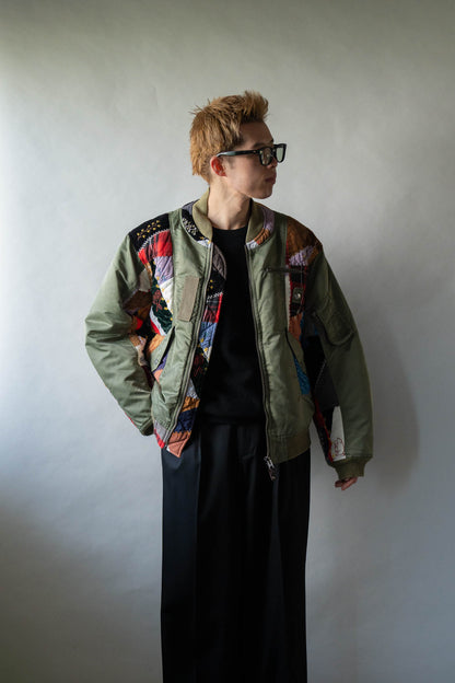 Quilt bomber jacket