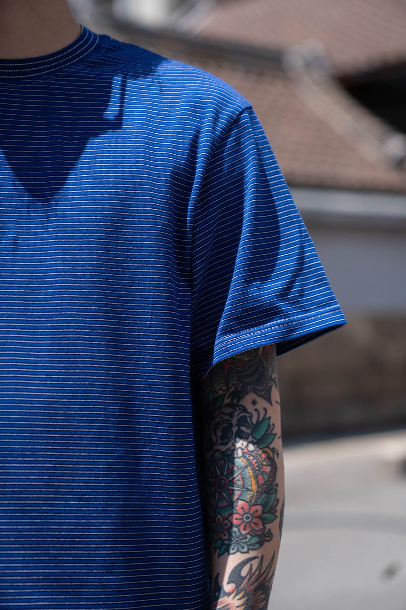 GARMENT DYED BORDER T-SHIRT