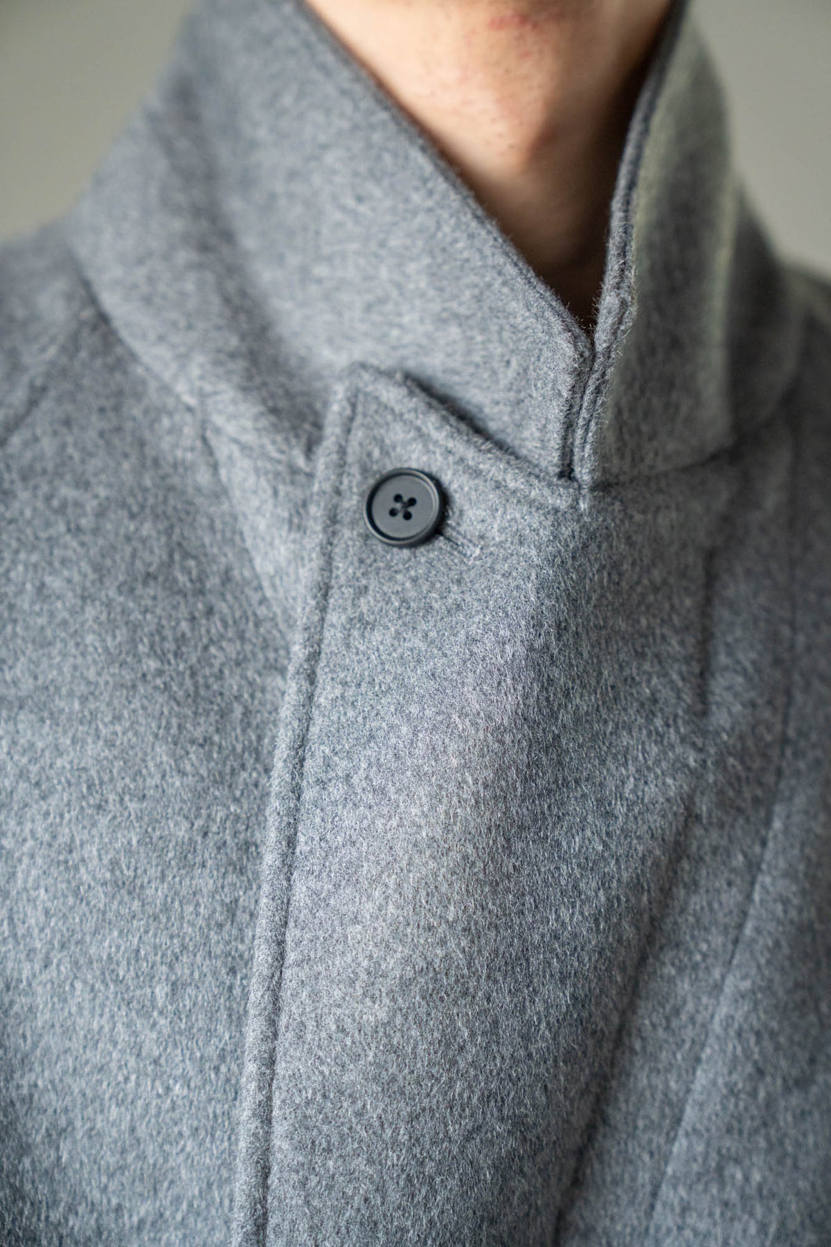 WOOL CASHMERE OVERSIZED PEAK LAPEL CHESTER COAT(ST.1533)