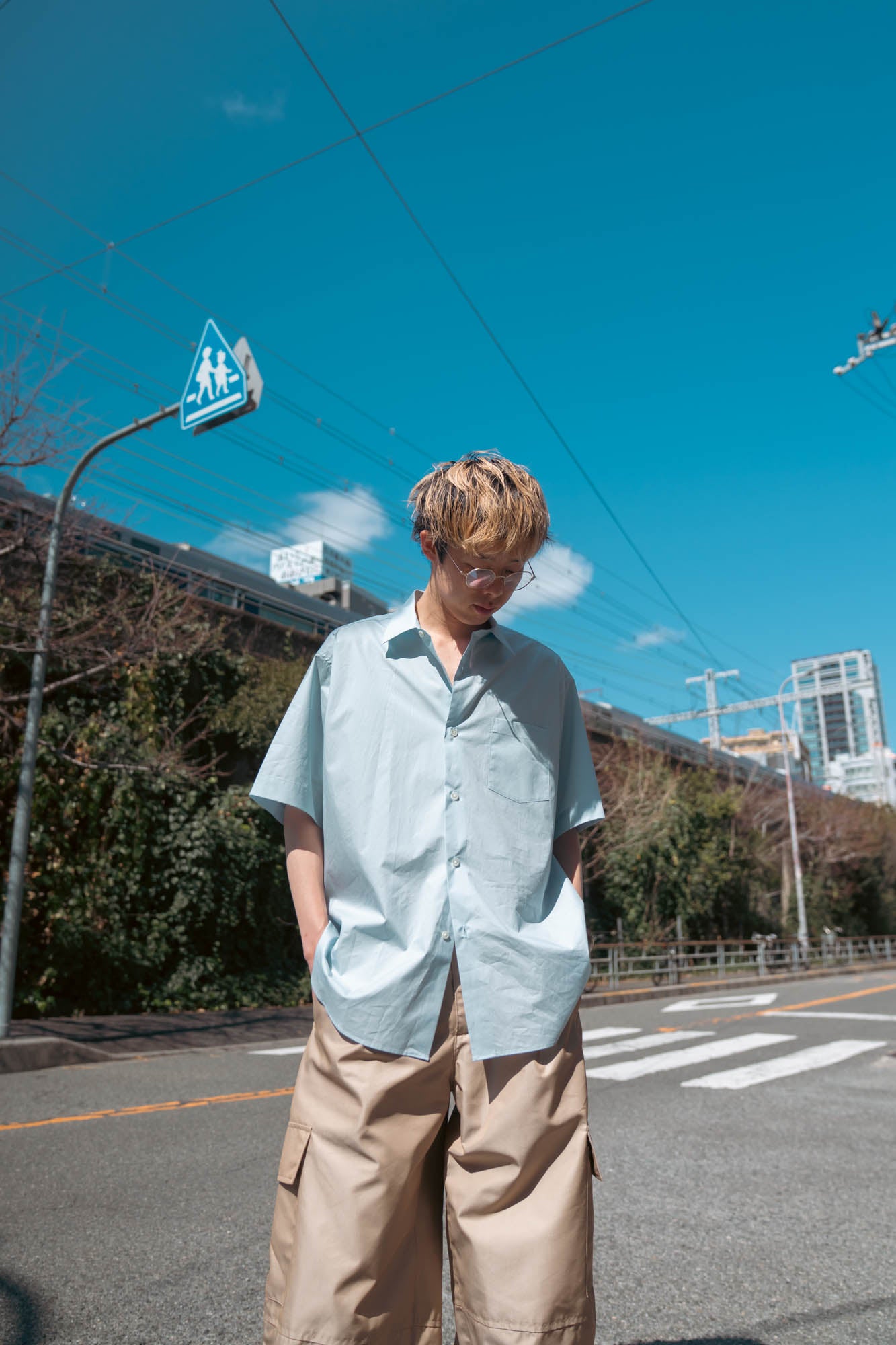 SUVIN COTTON OVERSIZED SS SHIRT(ST.1497)