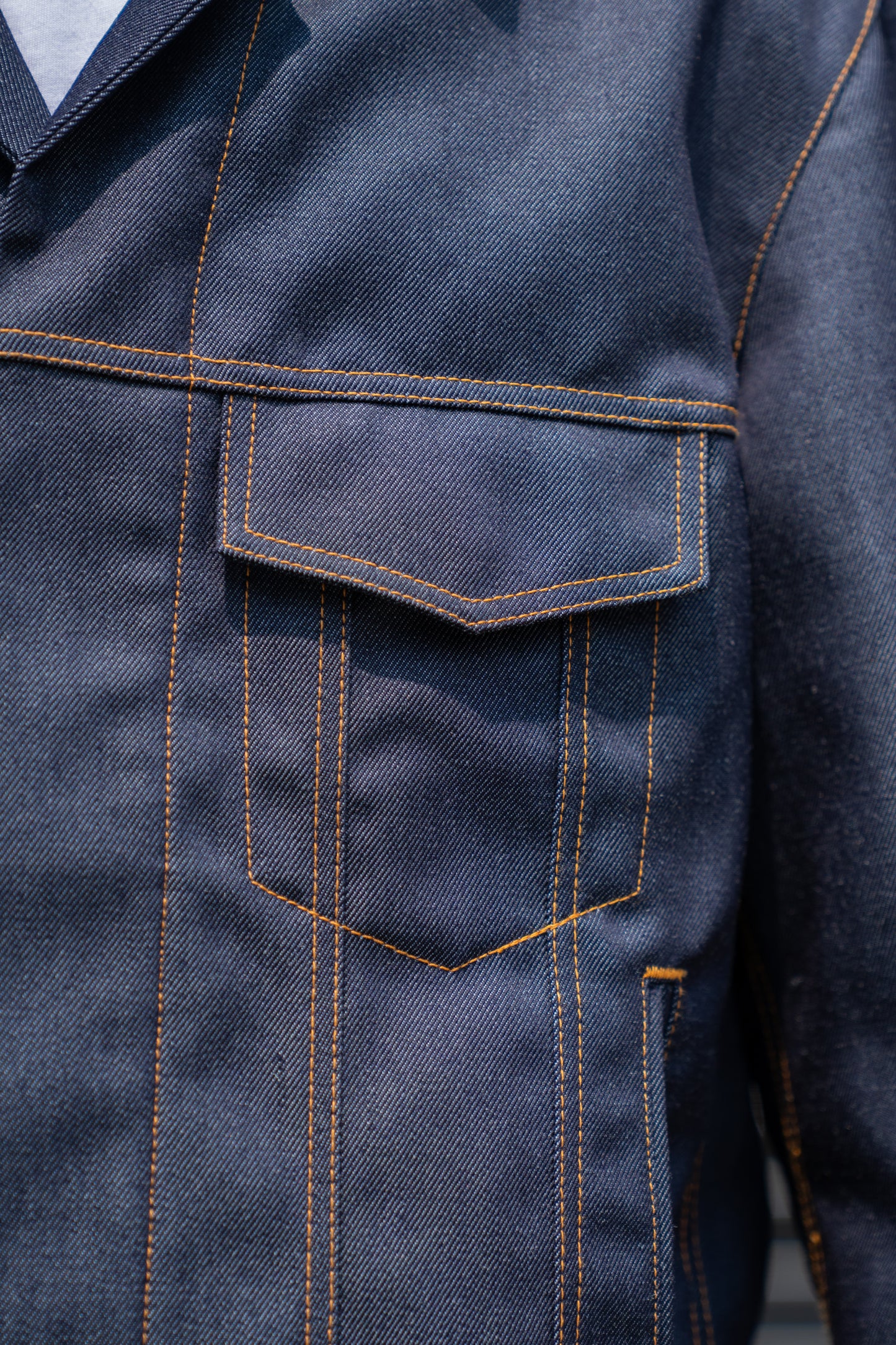 DENIM JACKET IN WOOL DENIM