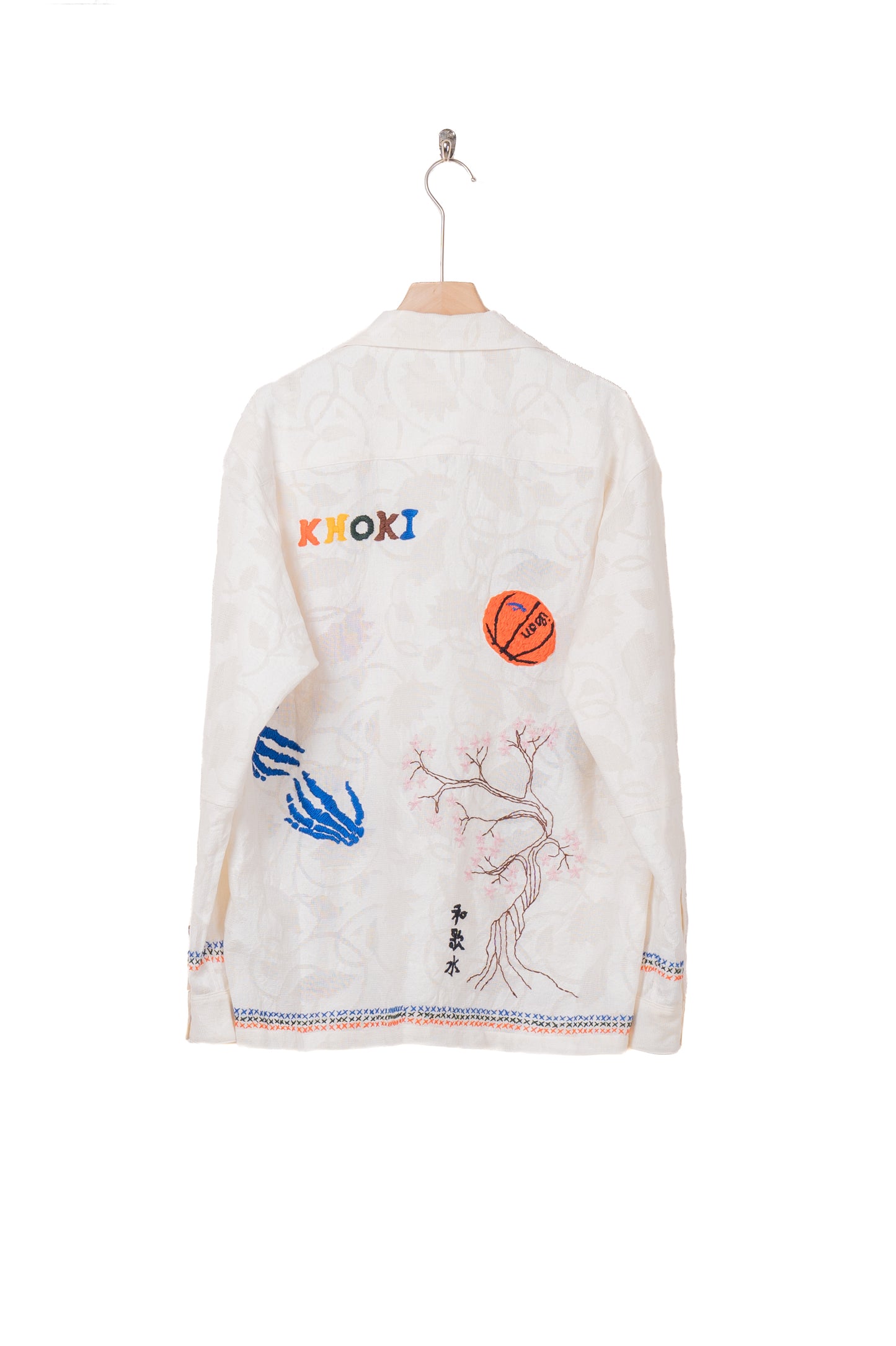 Hand embroidered-design long sleeve shirt