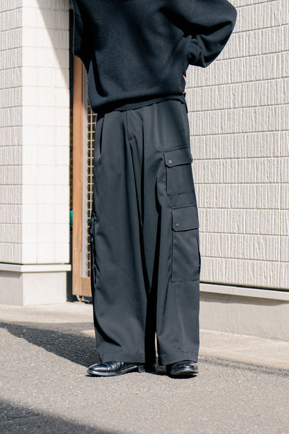 CARGO POCKET WIDE EASY TROUSERS