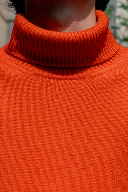 EXTRA FINE WOOL WARM KNIT TURTLE NECK LS