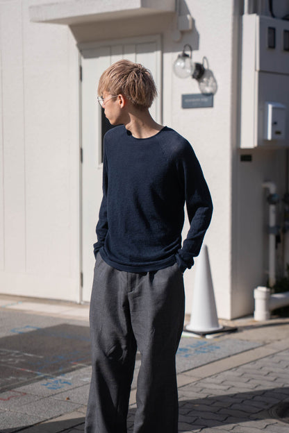 Carved Laceish Knit in Marcerized Cotton