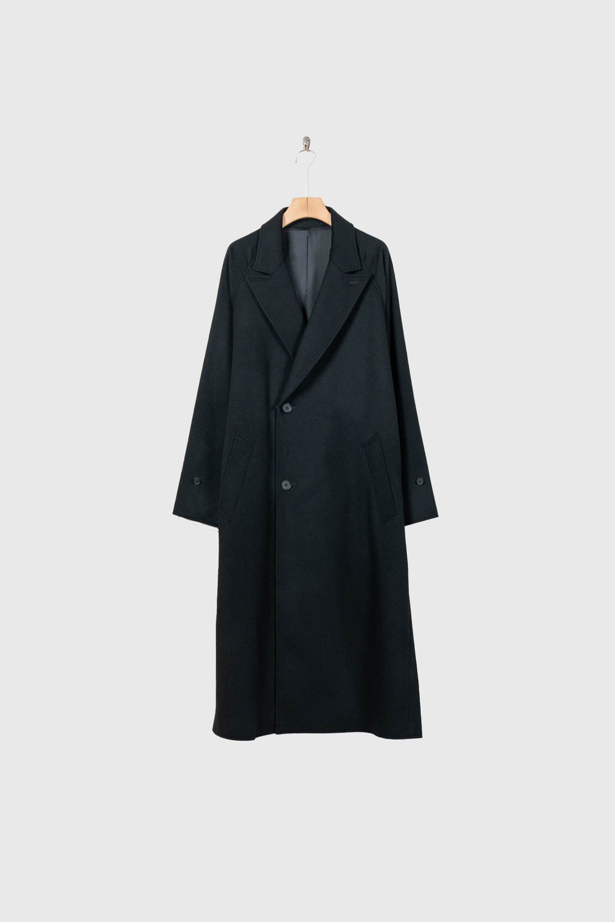 WOOL CASHMERE OVERSIZED PEAK LAPEL CHESTER COAT(ST.1533)