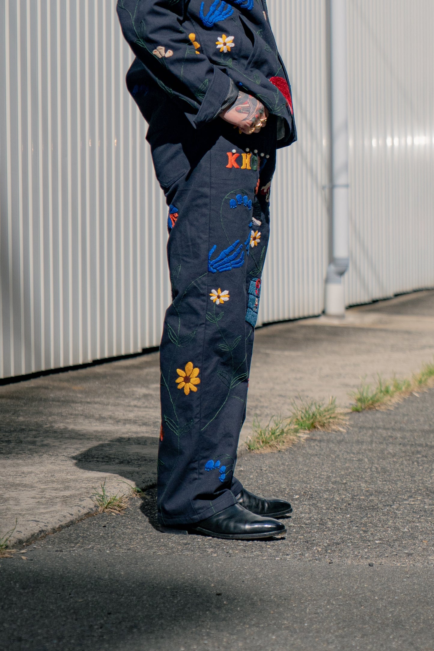 Hand embroidery pants