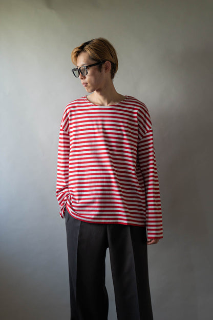 BORDER LONG T SHIRT