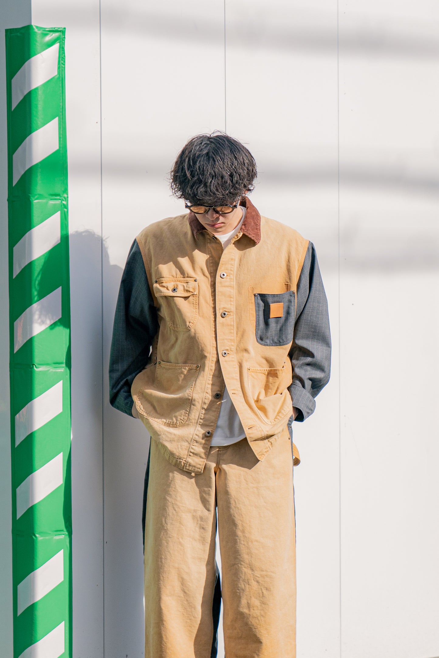 Vintage-effect work coat