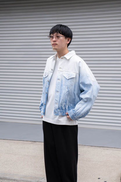 Shibori-bassen denim jacket