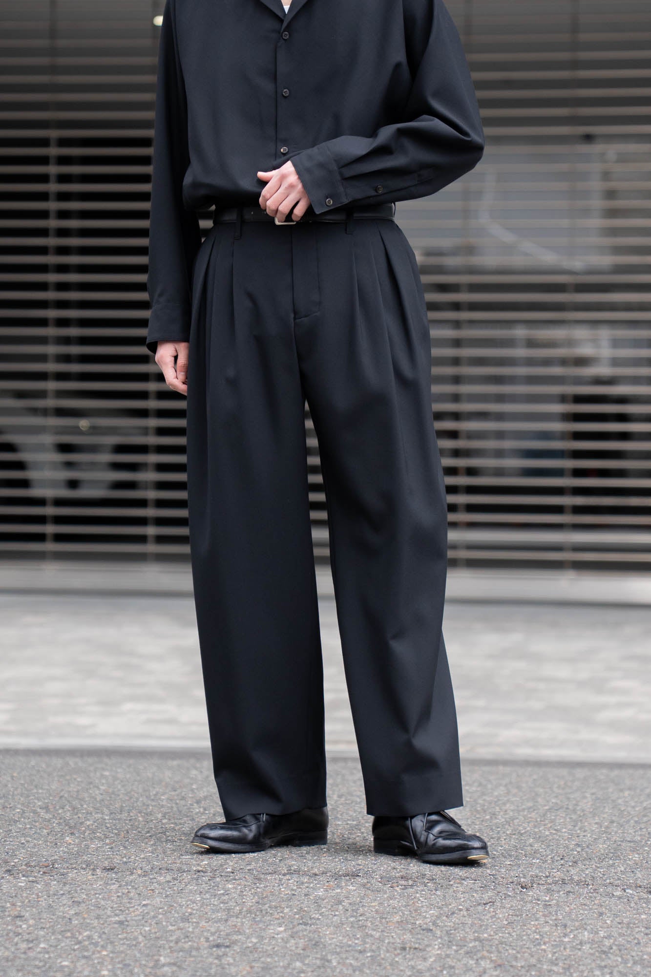 5 Tuck Trouser in Wool Tropical