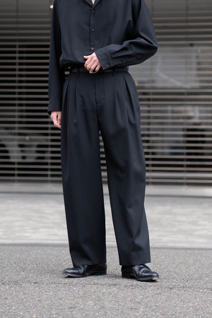 5 Tuck Trouser in Wool Tropical