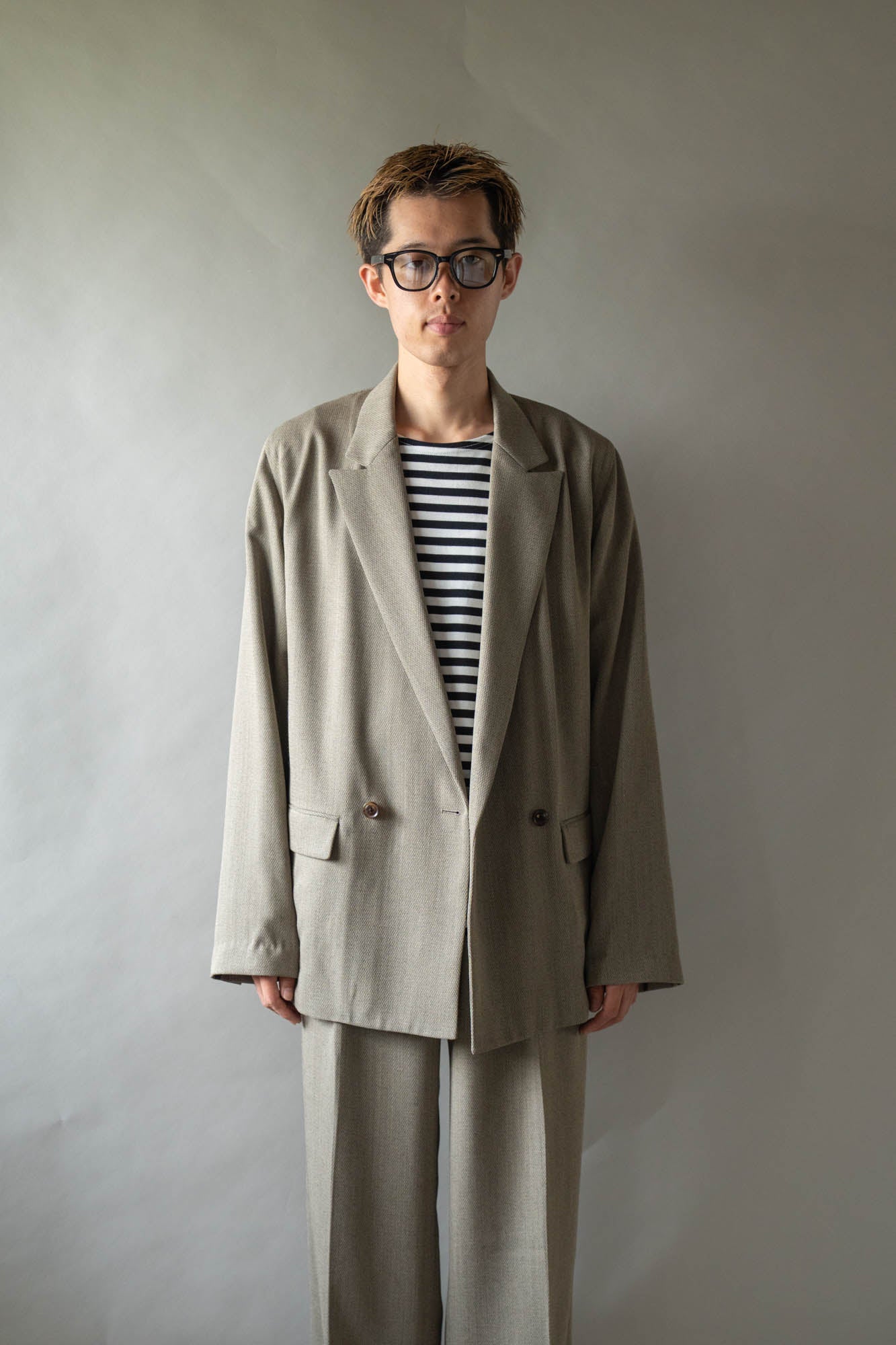 DOUBLE-BREASTED RELAX SHOULDER JACKET