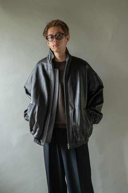SHEEP LEATHER STAND COLLAR JACKET(ST.1553)