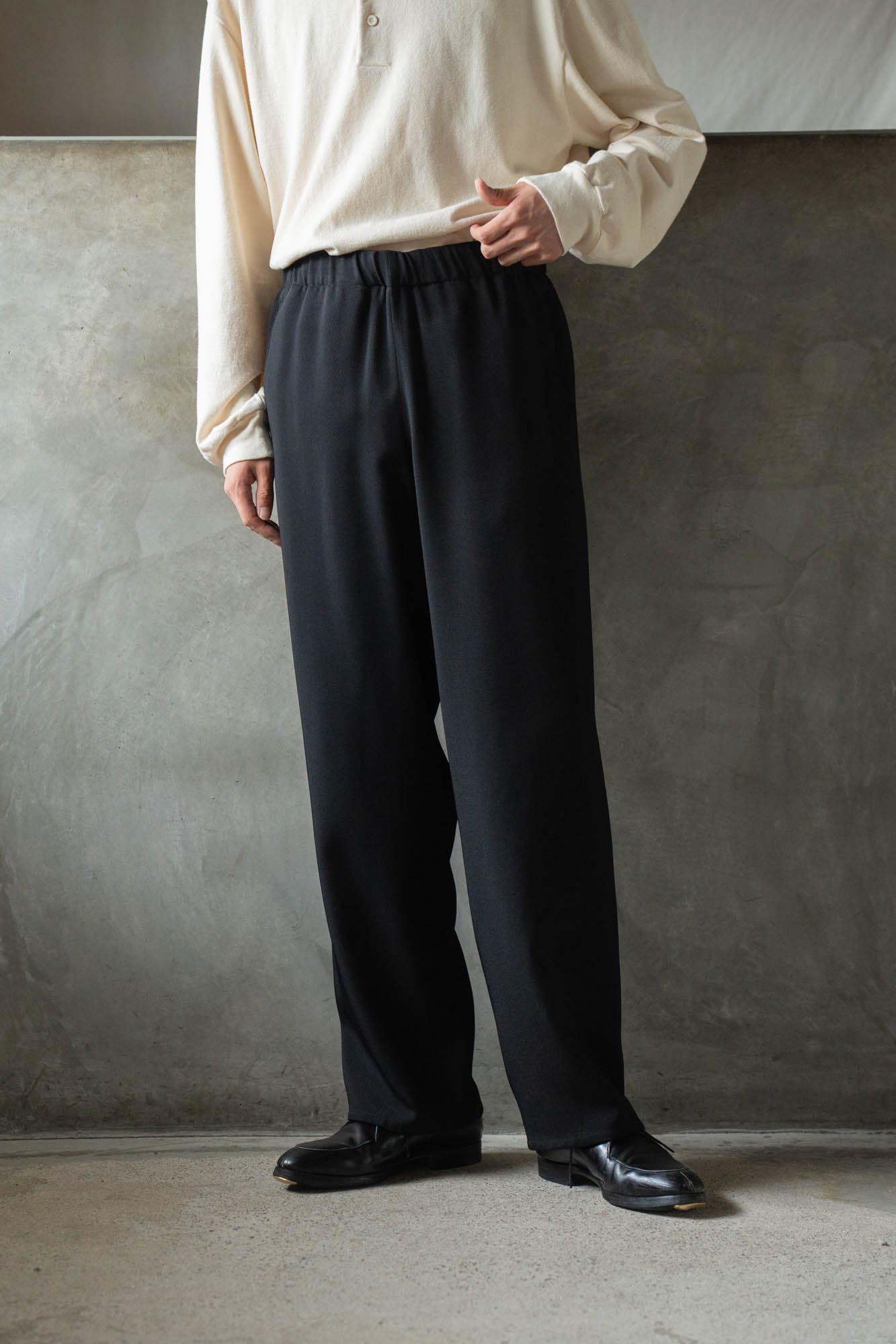 Drawstring Trouser in Rayon Tricotine