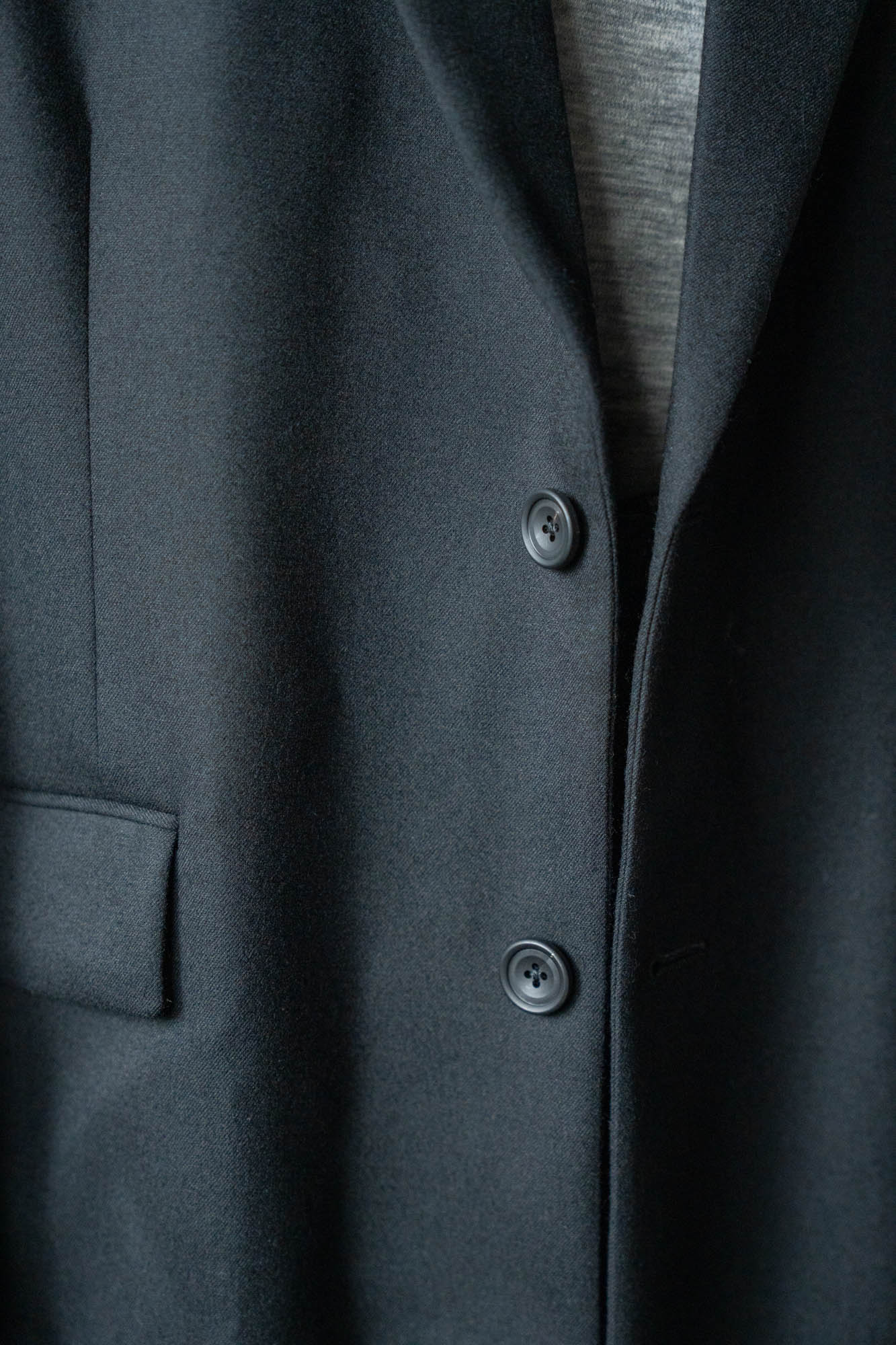 WOOL FLANNEL OVERSIZED SINGLE BREASTED JACKET(ST.1593)
