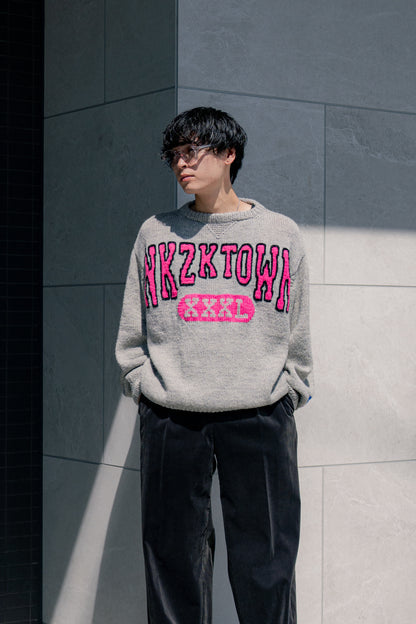 sign 別注 HAND KNIT COLLEGE SWEATER