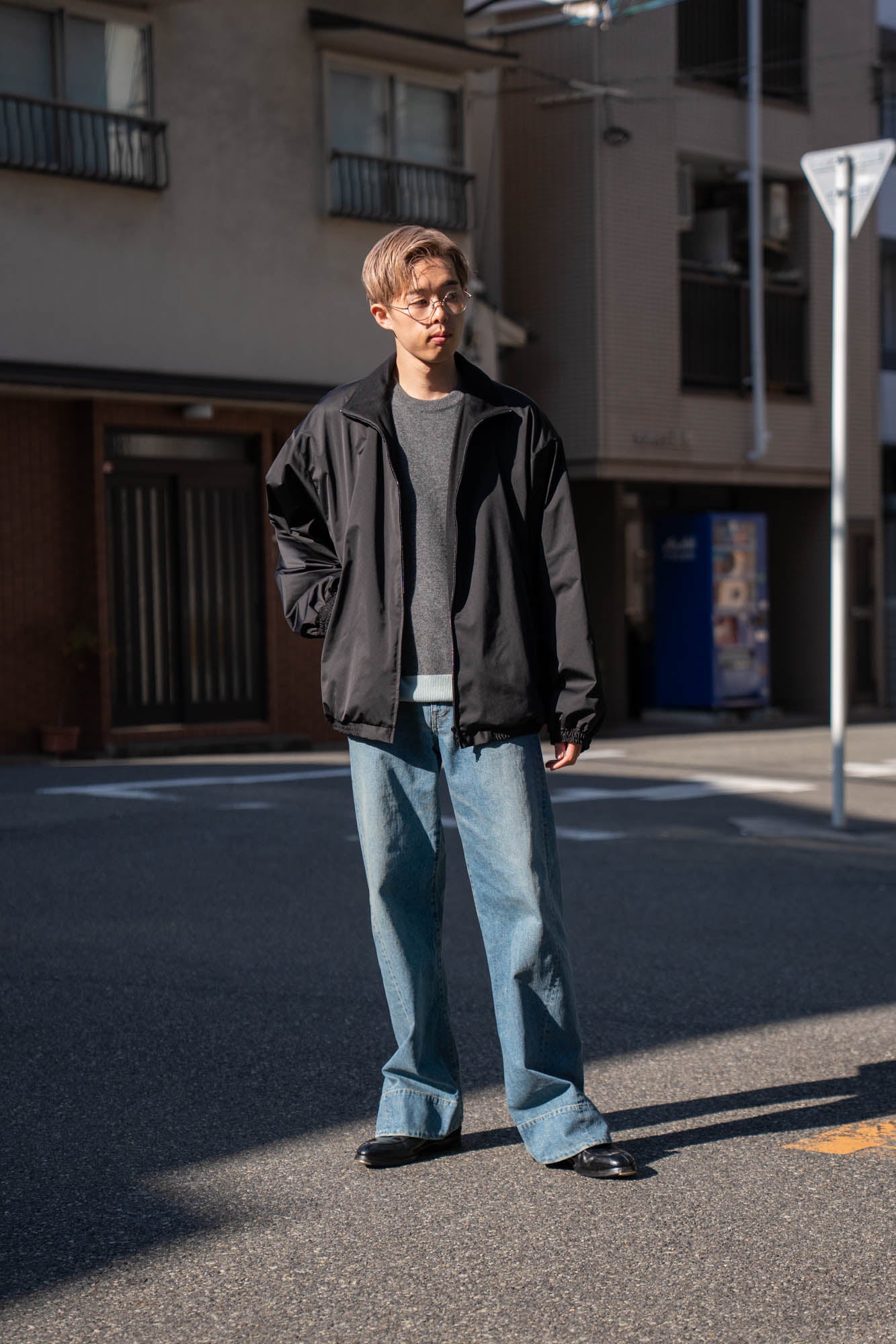 SILK-BACK STAND COLLAR ZIP JACKET(ST.1378)