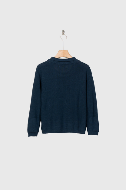 Roll Up Patched Knit in Marcerized Cotton