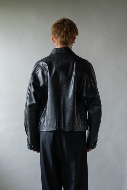 MODIFIED-SLEEVE LEATHER MOTOR JACKET