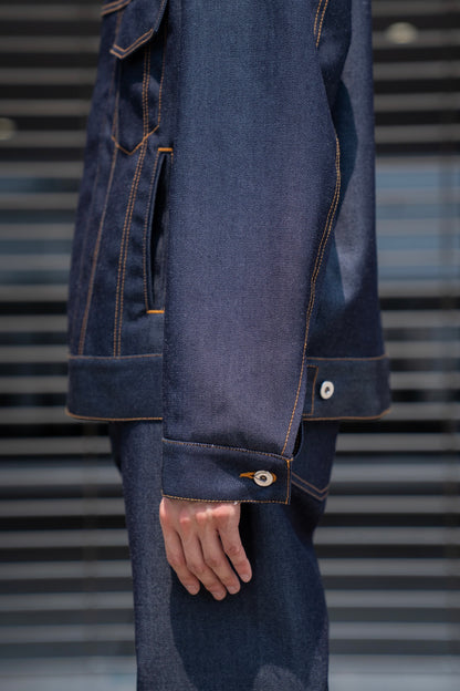 DENIM JACKET IN WOOL DENIM