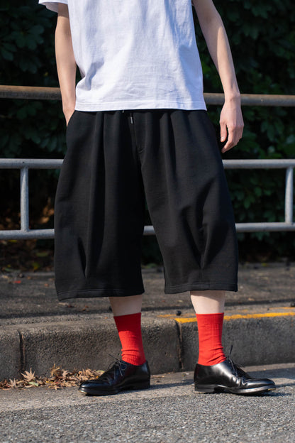 Pleated Balloon Sweat Shorts