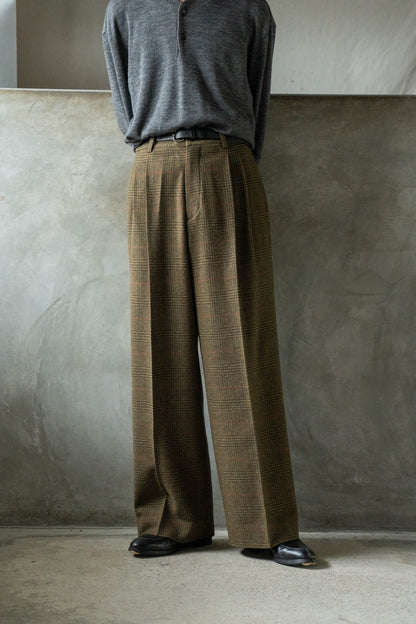 BRITISH TWEED LONG WIDE TROUSERS(ST.1605)