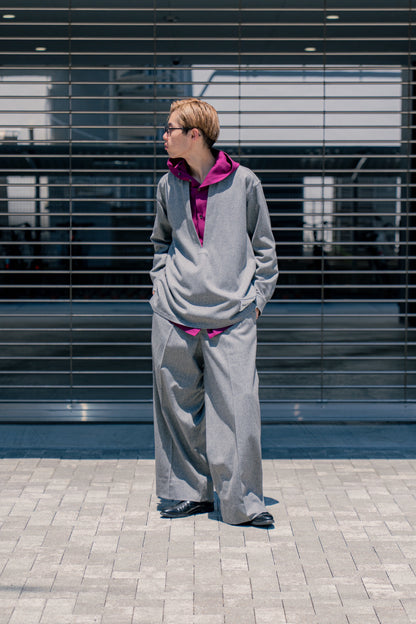 WOOL FRANNEL SKIPPER SHIRT