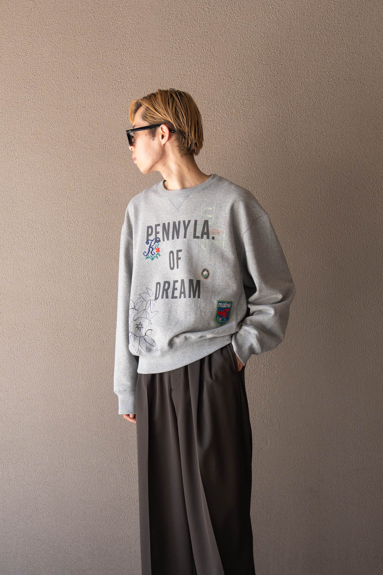 Hand-stitched sweatshirt