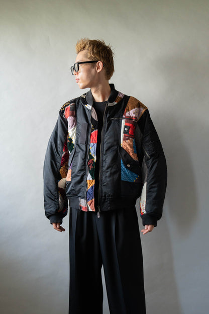 Quilt bomber jacket