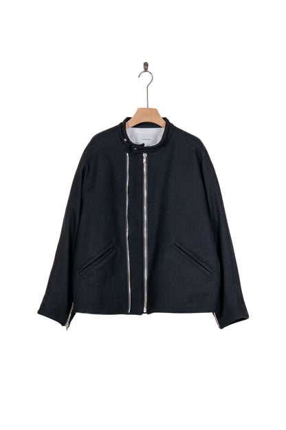 Wool Melton Double-zipper Blouson