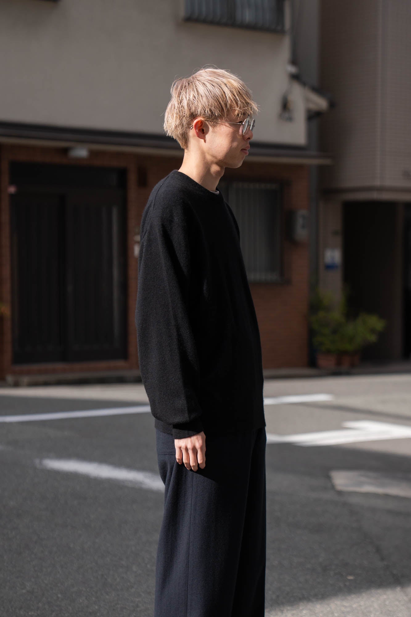 PURE CASHMERE KNIT CREW NECK LS(ST.1473)