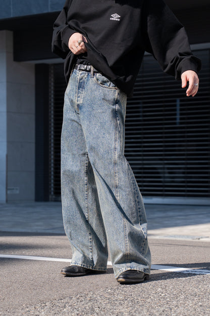 DEFORMATION WIDE DENIN JEANS(ST.1345)