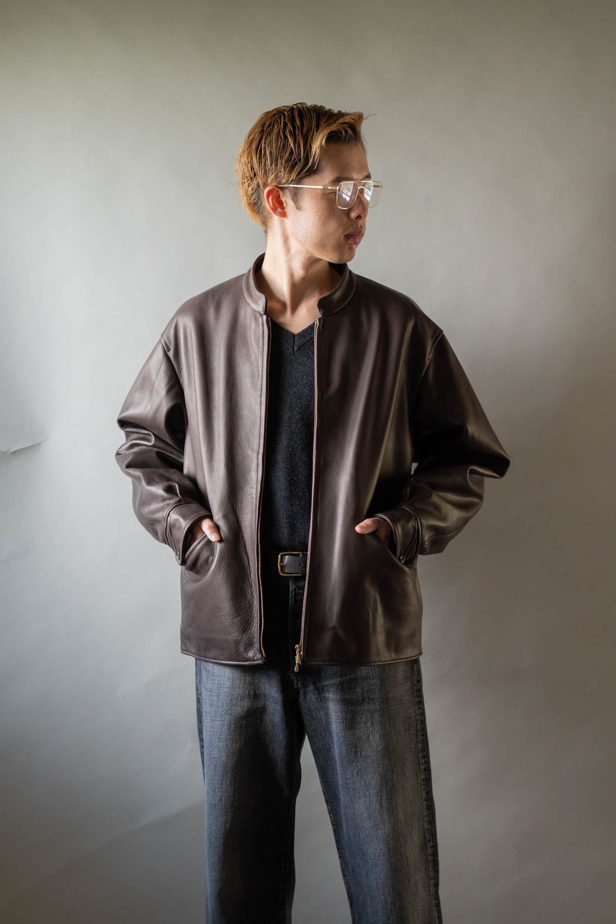 Steer Leather Racer Jacket