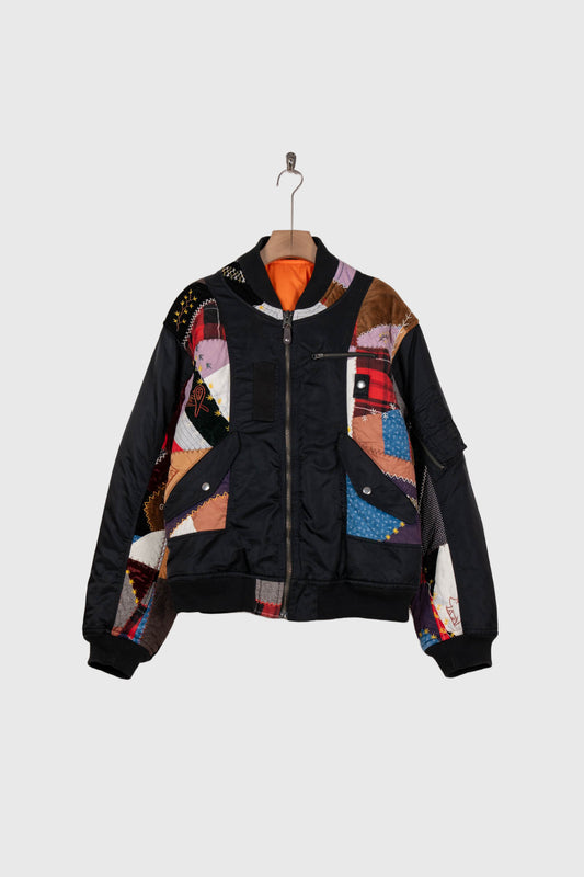 Quilt bomber jacket