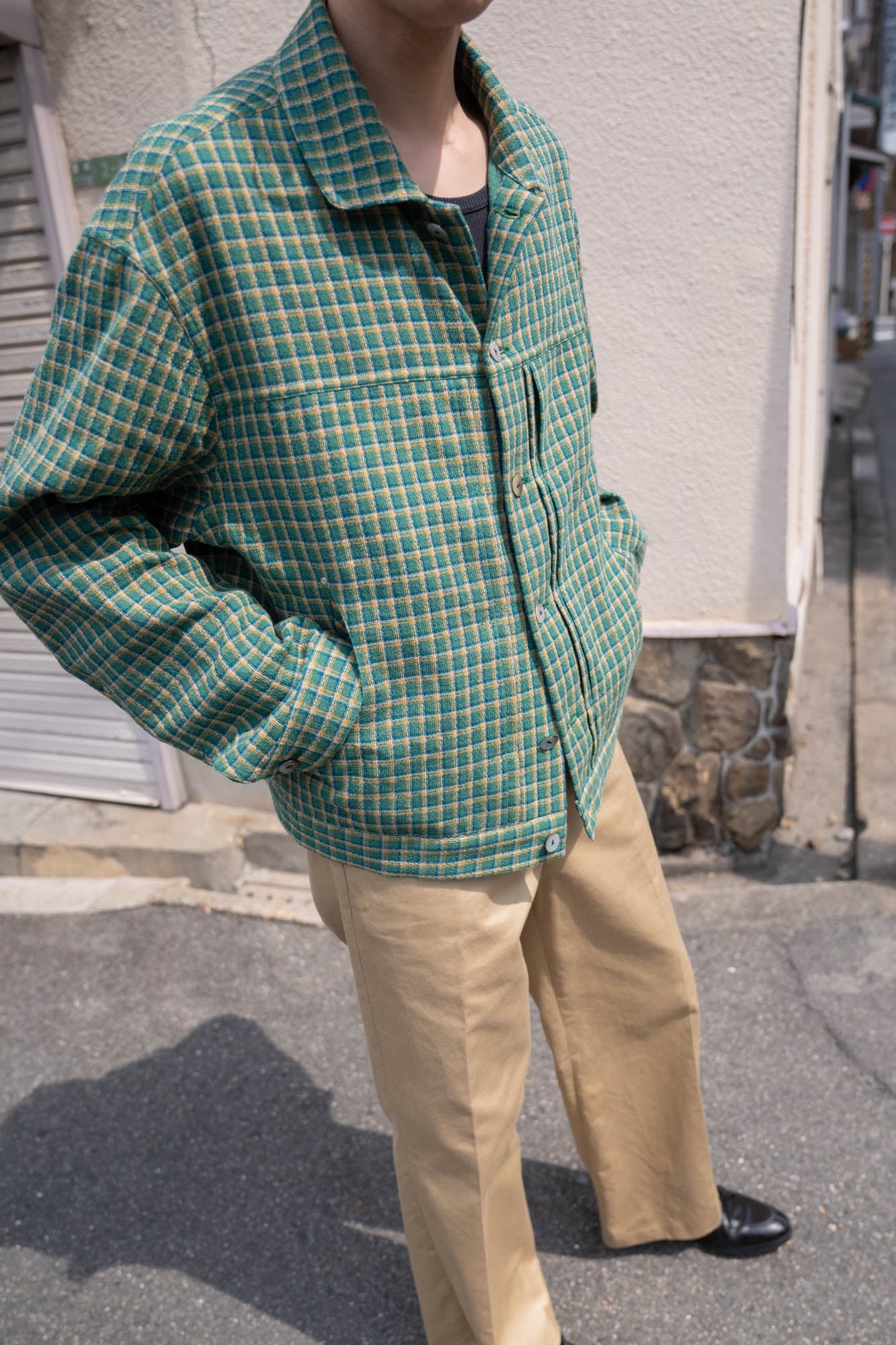 WASHED CHECK JACKET